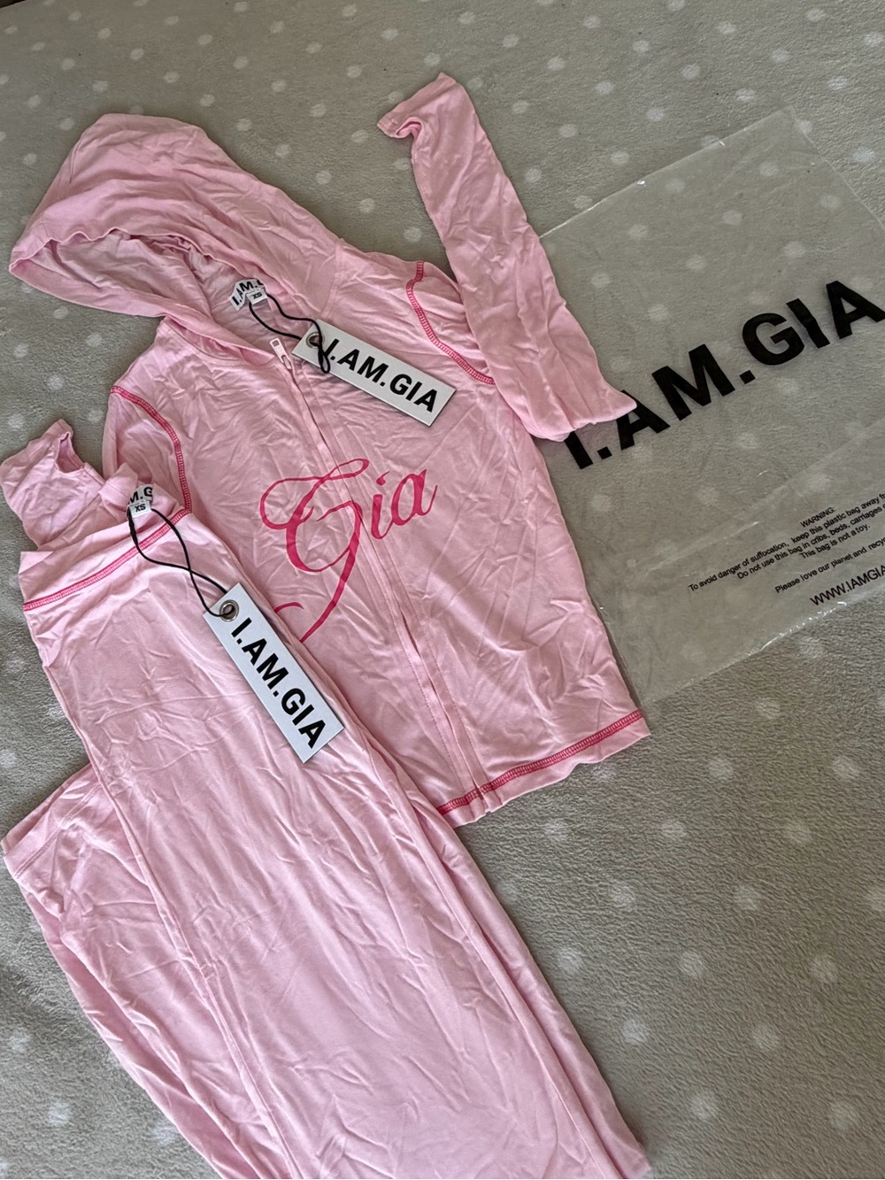 I.AM.GIA Light Pink 'Gia' Hoodie Set
